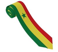 Corbata para hombre con la bandera de Senegal. Corbata novedosa y divertida de seda. Cómoda, suave, con estampado clásico. Moda para caballeros. Formal, negocios, bodas, padrinos de boda, fiestas.