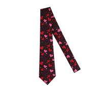 Corbata para hombre tejida Día de San Valentín Collar con patrón de corazón Corbatas suaves de moda Romántico Elegante Lazo Clásico Divertido para Fiesta Negocios Boda Mezcla de Seda, R negro2, Talla