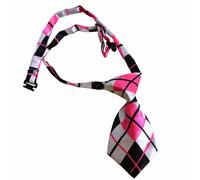 Corbata para perros con cuadros rosas, blancos y negros Jesse
