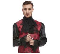 Corbata & Puño Set Medieval Negro Hombre 1980s 70s Accesorio de Disfraz Carinval