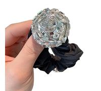 Corbatas brillantes con diamantes de imitación para el pelo, diseño de corazón con brillantes, lazos grandes de princesa para niñas