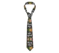 Corbatas con estampado de flores de Thug Life, corbata clásica para hombre, corbatas de graduación, corbatas formales de boda para hombres