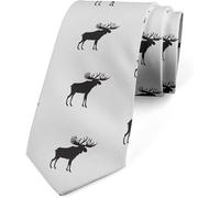 Corbatas De Hombre Alces Y Ciervos A Lo Largo De Las Astas Tie Moda Corbatas Flaca Relajado Corbata De Boda para Trabajo Fiestas Negocios