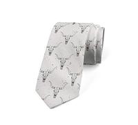 Corbatas De Hombre Cráneo De Vaca Tribal Grunge Tie Moda Corbata De Negocios Clasico Corbatas Flaca para Boda Negocios Trabajo