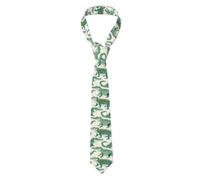Corbatas Divertidas Cocodrilos Verdes Corbatas | Corbatas Divertidas Suave Cómoda Neckties Para Ocasiones Especiales Boda Oficina Corbatas