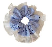 Corbatas elásticas de múltiples capas con diseño de corazón a rayas, para diferentes edades y ocasiones, duraderas, elásticas, Patrón azul blanco L, Talla única