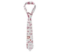 Corbatas Flaca Corazones De Amor Tie 145cm | Tie Clasico Corbata De Boda Formal Corbatas Flaca Para Oficina, Trabajo, Fiestas
