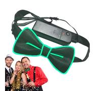 Corbatas luminosas para hombre, pajarita LED, mariposa luminosa, ajustable, lazo de neón LED, accesorios brillantes para fiestas luminosas, Halloween, festival de música, verde, Se référer au