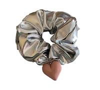 Corbatas para coleta de pelo con dije de corazón, para coleta de coleta, para mujer, cuerda elástica