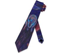 Corbatas Para Hombre El Grito Del Arte De Edvard Munch Estándar Negocios Corbata Elegante Suave Accesorios Ropa Corbata Clásica 8X143Cm