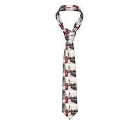 Corbatas rojas para hombre, diseño de cabina telefónica de Londres, para negocios, para fiestas, bodas y uso diario