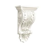 Corbel de pared de esquina, flor de estigma decorativa europea de PU con detalles delicados, reemplazo de ménsulas for el hogar con apliques incrustados for molduras interiores