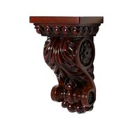 Corbel decorativo tallado de estilo europeo, decoración del hogar de estigma tallado autoadhesivo, soporte de estante de ménsulas for molduras interiores y decoración de paredes(Brown)