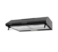 Corbero - campana convencional 60 cm | selati640b | 400 m3/h | 65db| 191,5 w | control con pulsador | 3 velocidades | 2 filtros de aluminio + filtro de carbono | negro