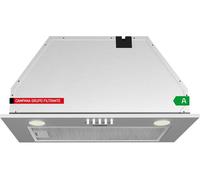 Corberó - campana extractora grupo filtrante 52 cm | ventor5260x | 620 m3/h | 68db | 168w | 3 velocidades | control por pulsador | 2 filtros aluminio + filtro carbono | inox