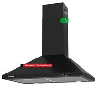 Corberó - campana extractora pirámide 70 cm | kuramathi760b | 621,71 m3/h | 69db | 168w | 3 velocidades | control con pulsador | luz led | 3 filtros de aluminio + filtro carbon | negro