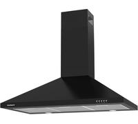 Corberó - campana extractora pirámide 90 cm | kuramathi960b | 621,71 m3/h | 69db | 168w | 3 velocidades | control con pulsador | luz led | 3 filtros de aluminio + filtro carbon | negro 55.5 cm