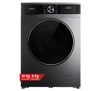Corberó - Lavadora Secadora 2 en 1 | CLST106DG | 10kg / 6kg Secado | 1400 rpm | Motor Inverter | 16 Programas | Programa Antialérgico y Opción Vapor | Opción nivel secado |Nivel Secado | Gris