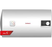 Corberó - Termo Eléctrico Horizontal CTMA80H | 74L | 1500W | 30-75º C | Tanque Acero Esmaltado Zafiro | Resistencia Inox 316L | Termómetro Exterior | Protección Anticorrosión | Panel Manual