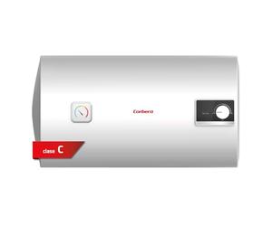 Corberó - Termo Eléctrico Horizontal CTMA80H | 74L | 1500W | 30-75º C | Tanque Acero Esmaltado Zafiro | Resistencia Inox 316L | Termómetro Exterior | Protección Anticorrosión | Panel Manual