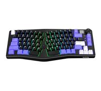 CORBOBO Teclado ergonómico LEOBOG A75 Alice, teclado mecánico inalámbrico para juegos, trimodo, BT5.0/2.4G/con cable con joystick y perilla, 75% de diseño RGB retroiluminado interruptores lineales