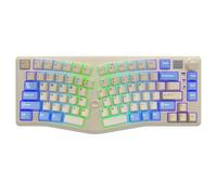 CORBOBO Teclado ergonómico LEOBOG Alice A75, Teclado mecánico inalámbrico para Juegos, trimodo, BT5.0/2.4G/con Cable con Joystick y Perilla, 75% de diseño RGB retroiluminado interruptores lineales