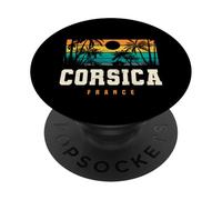 Córcega, Francia, Playa, Puesta de Sol, PopSockets PopGrip Adhesivo