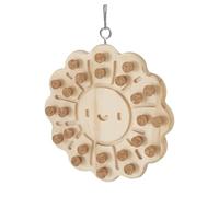 Corcho de loro - Entrenador para picar pájaros, juguete juguetón para masticar | Pequeño juego de pájaros medianos con golosinas, juguete de corcho de madera natural para loro inteligencia