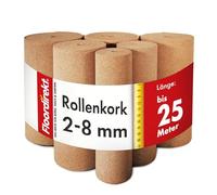 Corcho en rollo, base aislante natural, versátil, aislamiento acústico y térmico, disponible en diferentes espesores y longitudes, 5 mm, 100 x 2000 cm
