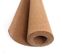 Corcho en rollo de 5 mm de espesor. Venta por metros. Aislamiento acústico y térmico, tablón de anuncio para pared, antiestático para suelos. (3 X 1 M)