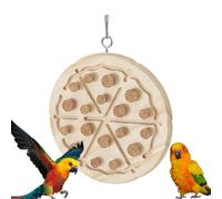 Corcho masticable de loro, juguete de madera para pájaros, juego de búsqueda del tesoro para esconder golosinas, suministro de emociones de inteligencia, color marrón, tamaño pequeño para actividades