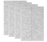Corcho Pared Autoadhesivo,4 Piezas Tiras de Tablero de Corcho Fieltro,Tableros de Fieltro,Tablón de Anuncios,para DIY,Colgar Fotos,Tablón de Anuncios,Decoración,Grosor 1cm,30 x 20cm (Gris)