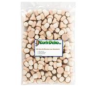 Corchos con mango de madera de 19,5 mm, 100% corcho natural, para ginebra, bebidas alcohólicas, aceites y zumo, corcho natural de Portugal, tamaño del mango: 29 x 12 mm, 100er-Pack