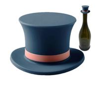Corchos de vino reutilizables | de silicona para botellas de vino en forma de sombrero | Sellador de cerveza decorativo, divertidos tapones de champán para conservas bebidas en botellas y vasos
