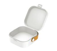 Cord Box, Mini Data Cable Storage Case with Handle, Electronics Organizer for Cables, Charger, Headphones, Travel Key Box with Cable Ties, Material: Pp/leather/silicona, 3.94x3.86x1.54in