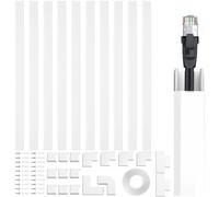 Cord Covers for Wires on Wall, Cable Wall Concealer, Adhesive Management Channel,40cm Long, Fire-Resistant Safety Design, Sleek Organizer Solution, Home Desk Floor or Use
