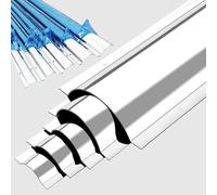 Cord Hider Wall, Heavy Duty Floor Cable Protector, Silver Stainless Steel C-Shaped Cables Raceway, Paintable Wire Management for TV & Office Wires, 39 Inch Long(Inner Width 38MM (1 1/2IN))