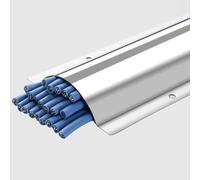 Cord Hider Wall, Stainless Steel Wire Guard Cable Raceway Metal Cover, Cables Protector for Under Desk Office Computer Management, 2/4/6/8/10 Pack(Silver 4 Pack,Width 52MM (2 IN))