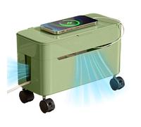 Cord Management Box - Wire Storage Organizer with Wheels, Tabletop Charger Cable Container for Home, Office, Dormitory, Gaming Setup, TV Stand, Computer Desk, Tech Enthusiasts, and Content Creators