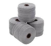 Cord n Beadsmith S-Lon n. 18 - Color plateado - Tubo de 4 carretes - 77 yardas - Ideal para ensartar cuentas, crochet y joyer a de micromacram