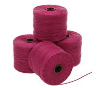 Cord n de cuentas S-Lon de The Beadsmith: cord n de nailon trenzado de 0,5 mm para ensartar, 4 carretes, color vino tinto TEX210, 77 yardas por c
