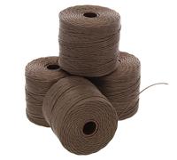 Cord n de cuentas S-Lon de The Beadsmith: cord n de nailon trenzado de 0,5 mm para ensartar, 4 carretes, color sepia, TEX210, 77 yardas por carre