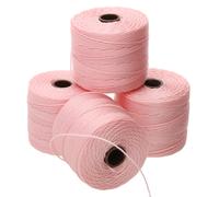 Cord n de cuentas S-Lon de The Beadsmith: cord n de nailon trenzado de 0,5 mm para ensartar, 4 carretes, color rosa claro, TEX210, 77 yardas por