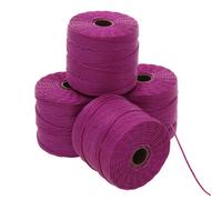Cord n de cuentas S-Lon de The Beadsmith: cord n de nailon trenzado de 0,5 mm para ensartar, 4 carretes, color ciruela, TEX210, 77 yardas por car