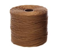Cord n de cuentas S-Lon de The Beadsmith: cord n de nailon trenzado de 0,5 mm para ensartar, color chocolate con leche, TEX210, carrete de 77 yar