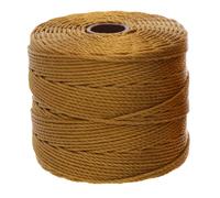 Cord n de cuentas S-Lon de The Beadsmith: cord n de nailon trenzado de 0,5 mm para ensartar, color oro antiguo, TEX210, carrete de 77 yardas