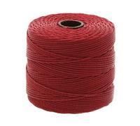 Cord n de cuentas S-Lon de The Beadsmith: cord n de nailon trenzado de 0,5 mm para ensartar, color rojo oscuro, TEX210, carrete de 77 yardas
