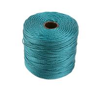 Cord n de cuentas S-Lon de The Beadsmith: cord n de nailon trenzado de 0,5 mm para ensartar, color verde azulado, TEX210, carrete de 77 yardas