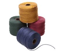 Cord n para cuentas S-Lon de The Beadsmith: cord n de nailon trenzado de 0,5 mm para ensartar, paquete de 4, mezcla oscura, TEX210, 77 yardas por