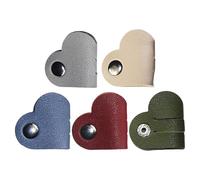 Cord Organizer - Leather, Standard Size Cable Ties Durable And Stylish | Heart-Shaped Cable Straps For Wire Management And Travel, Cord Organizer For Data Cables, Headphone Cables, Chargers, Office